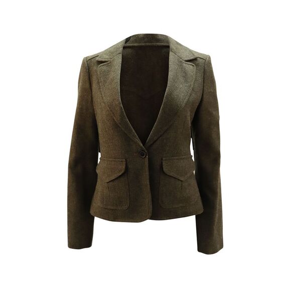 Burberry Tailored Blazer in Green Wool - Picture 1 of 4